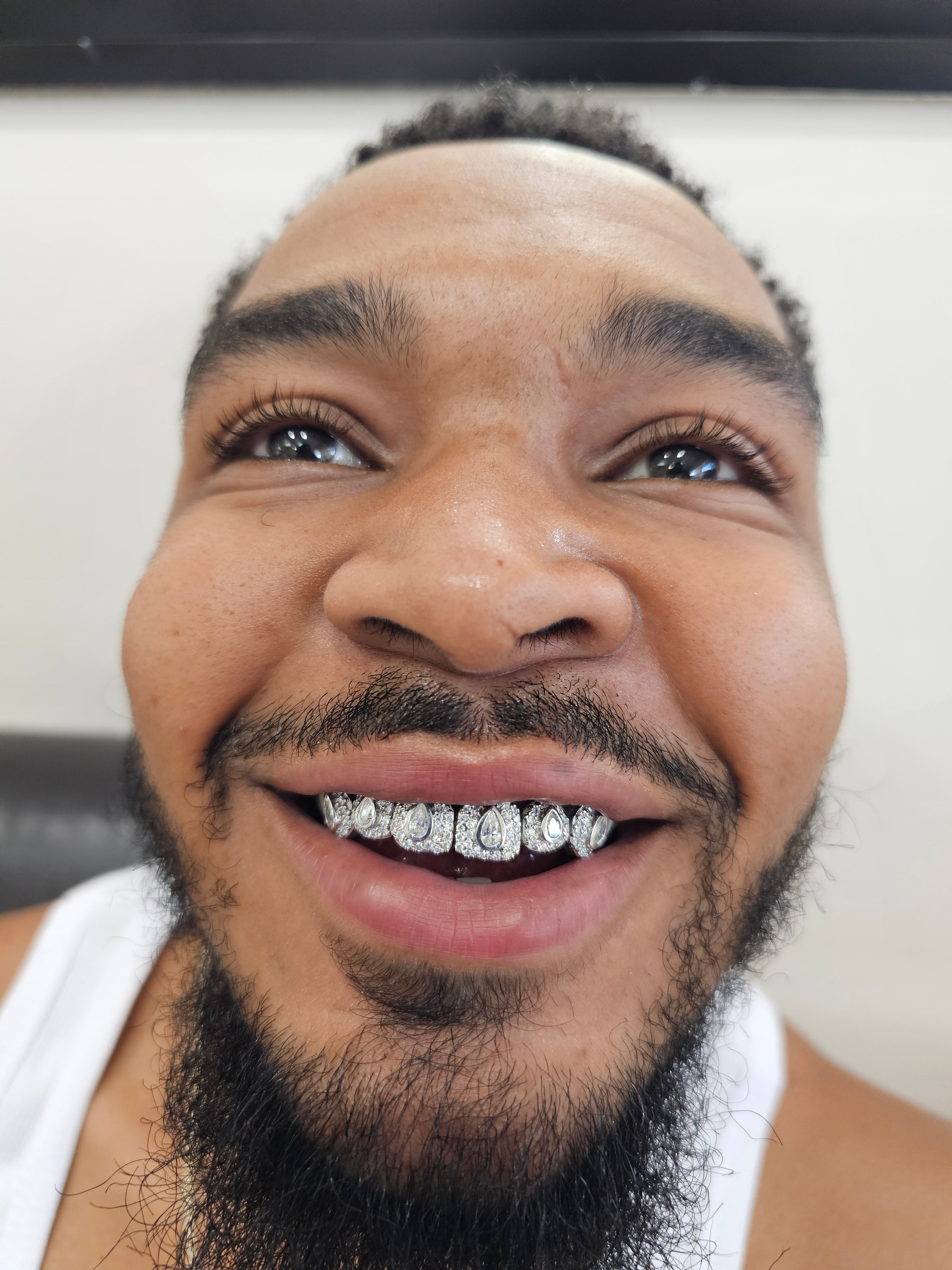 VVS Moissanite Honeymoon Set Pear Shaped Grillz