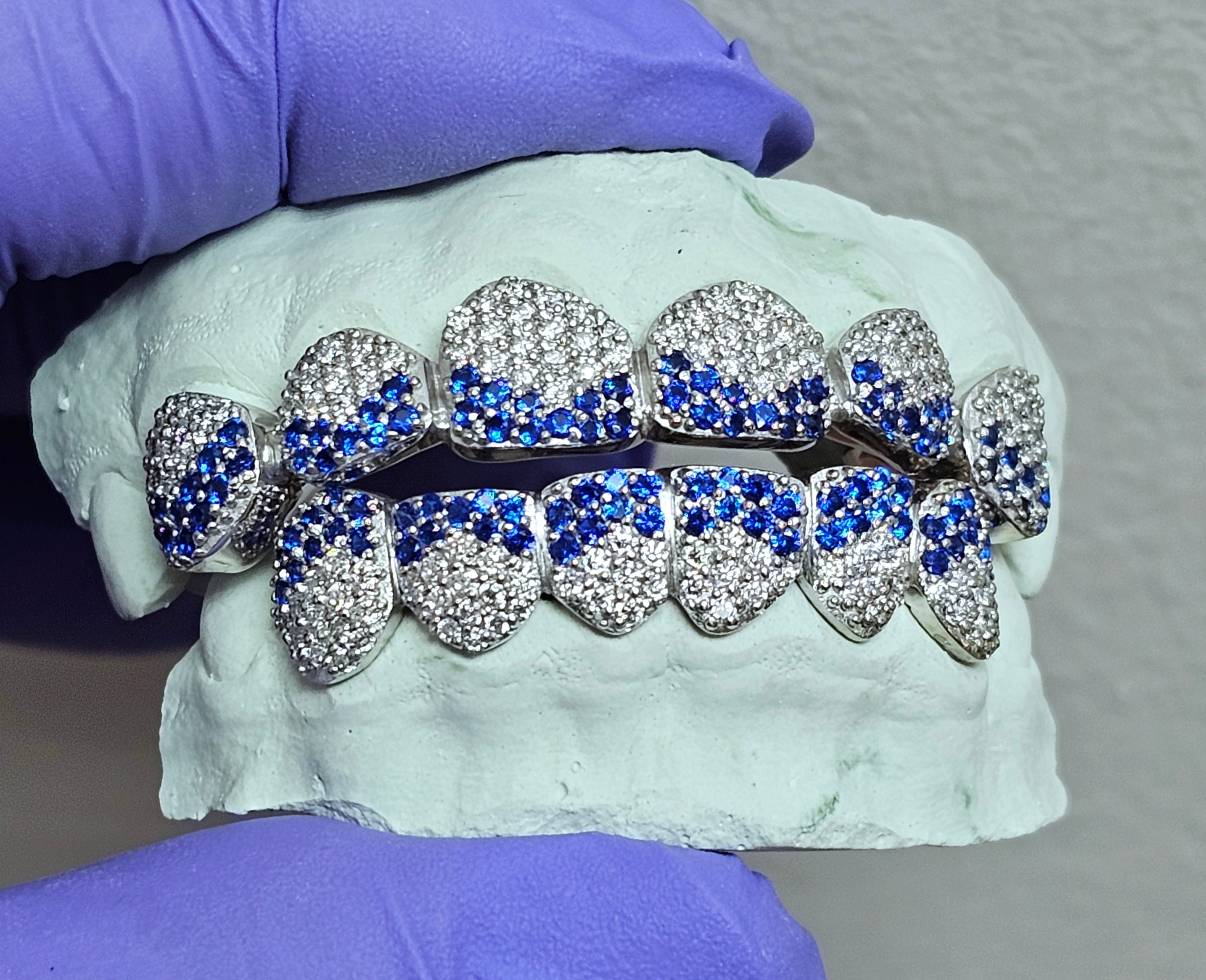 Moissanite VVS Quality Iced Out With Colored Gems - DQ1002 Gems