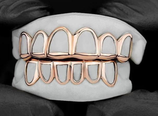 Tooth Gold Grill Shop Open Face Gold Grillz DQ1018