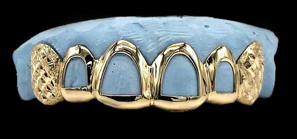 Open Face Diamond Cut Grillz - DQ1014