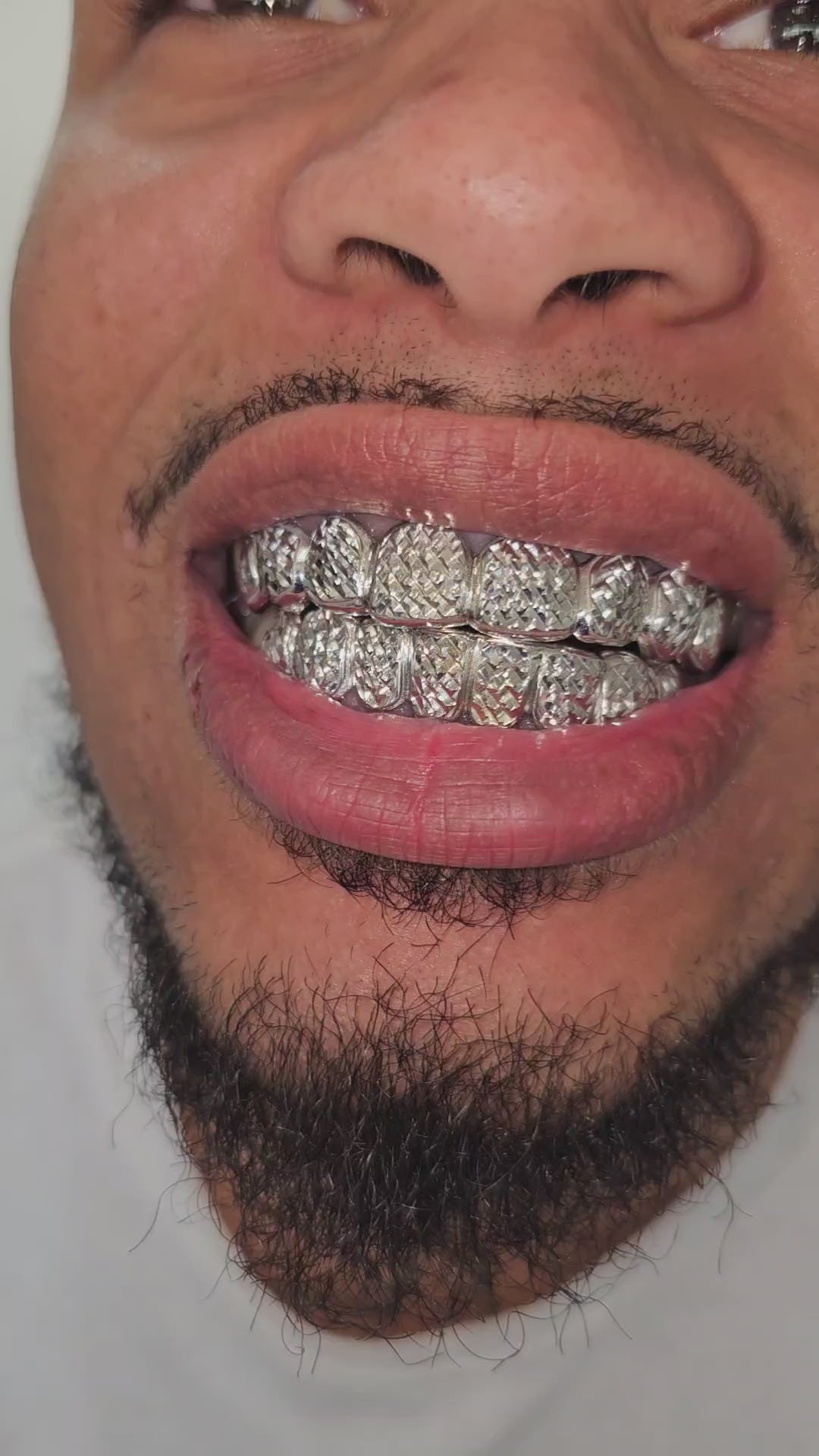 Sterling Silver Diamond Cut Grillz DQ1047