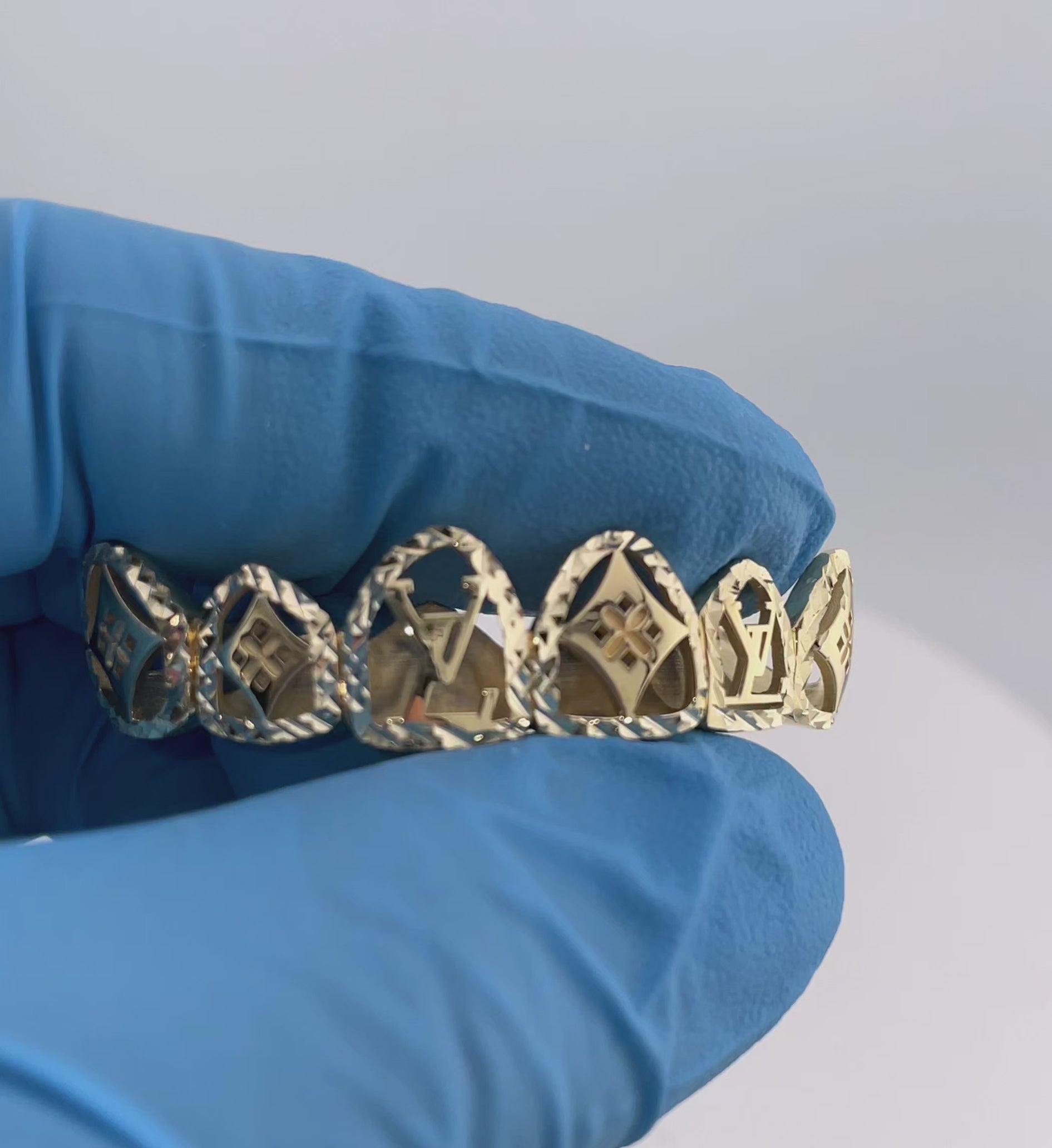 Gold Grillz With Logos Design - DQ1060LOGO