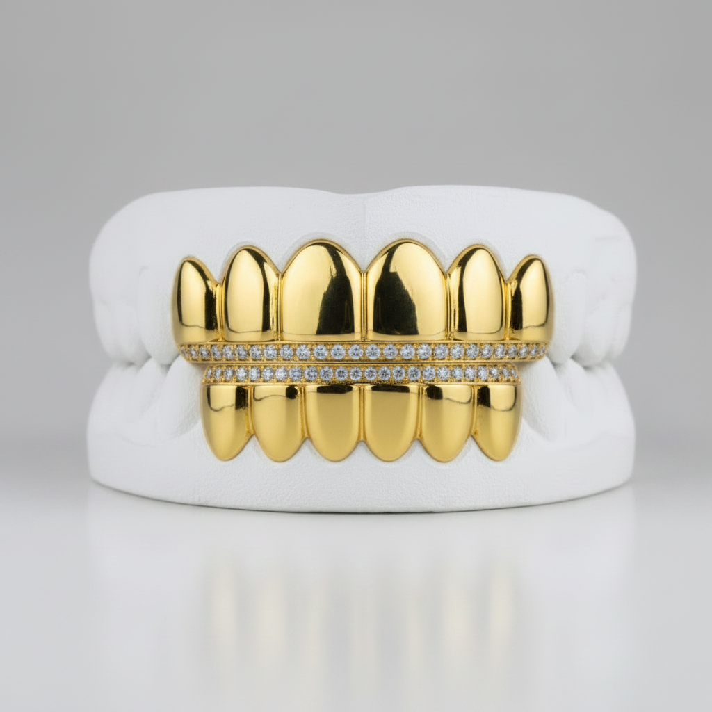 Grillz Premium y Coronas de Oro Fijas