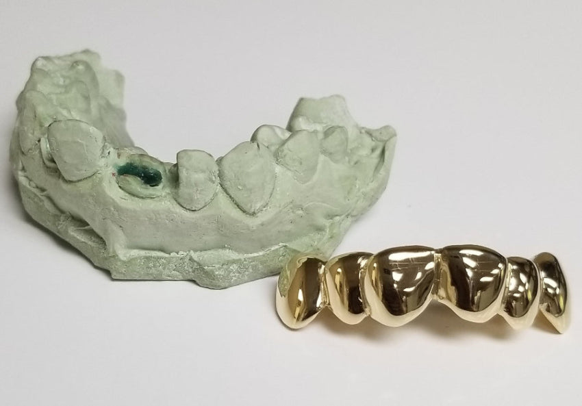 Gold Grillz With Missing Teeth - DQ1001 MT