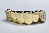 4 Solid Gold | 2 Iced out Fangs DQ1039