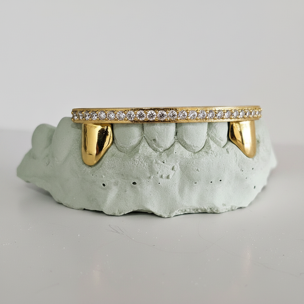 Diamond Rail Gold Grillz 6pc - DQ1020Rail