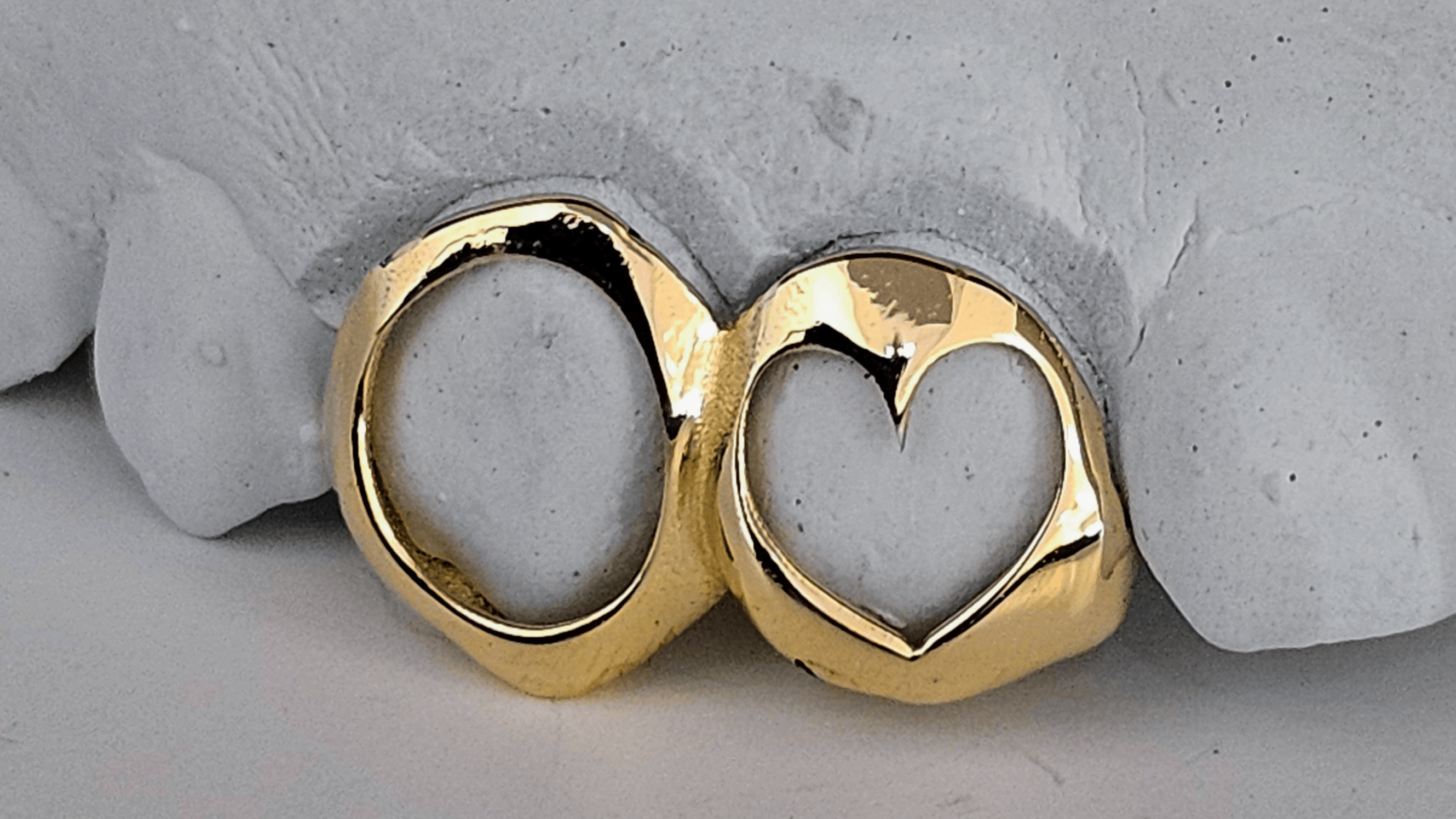 Open Face Heart Grillz Top 2 pc DQ1023