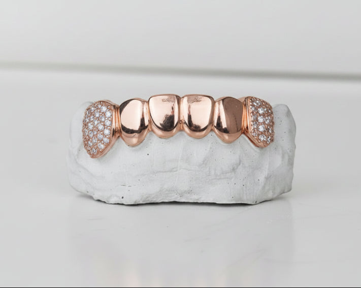 4 Solid | 2 Iced Moissanite | Stirling Silver DQ1046