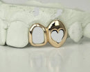Open Face Heart Grillz Top 2 pc DQ1023