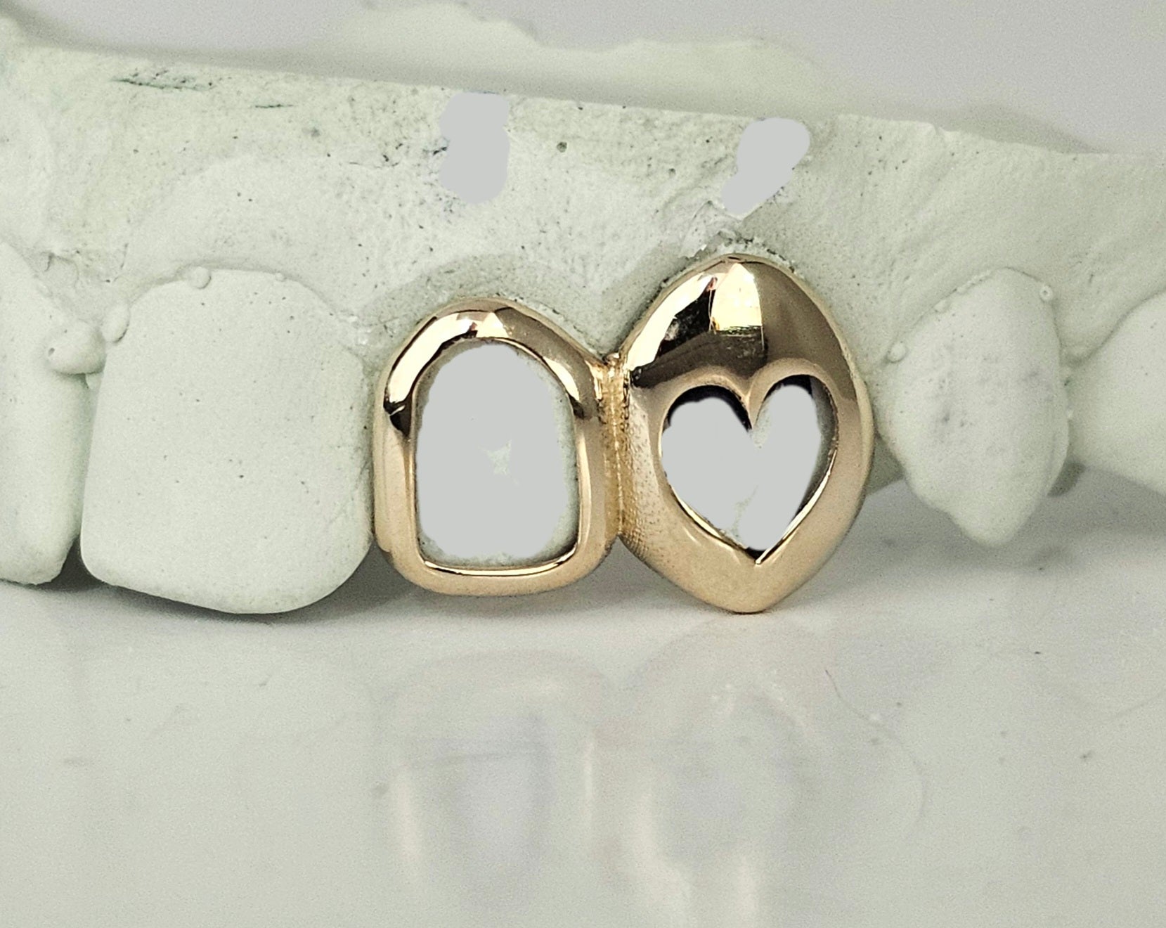 Open Face Heart Grillz Top 2 pc DQ1023