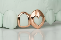 Open Face Heart Grillz Top 2 pc DQ1123