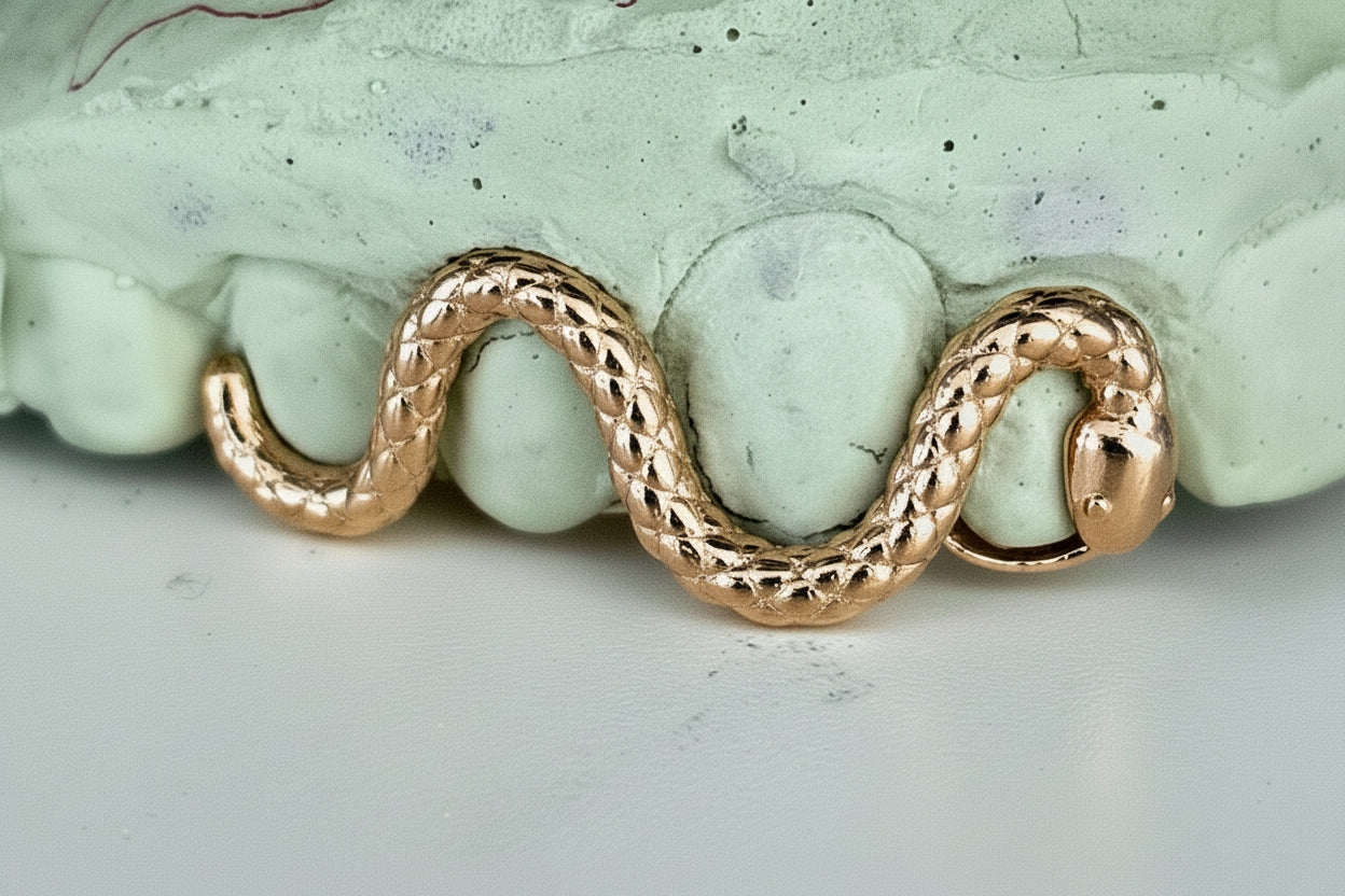Golden Snake Grillz Top 4 DQ1028