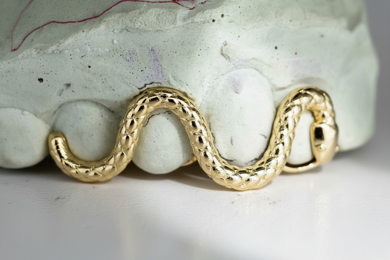 Golden Snake Grillz Top 4 DQ1028