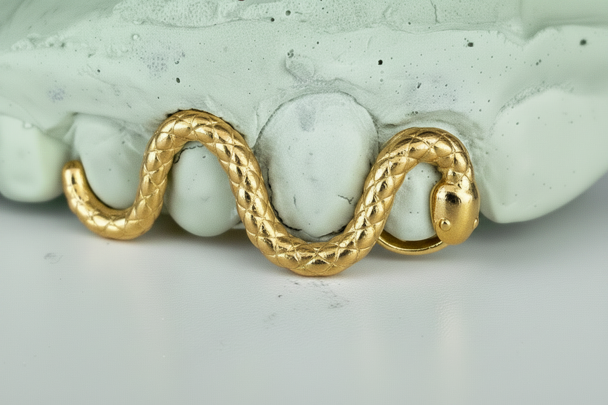 Golden Snake Grillz Top 4 DQ1028