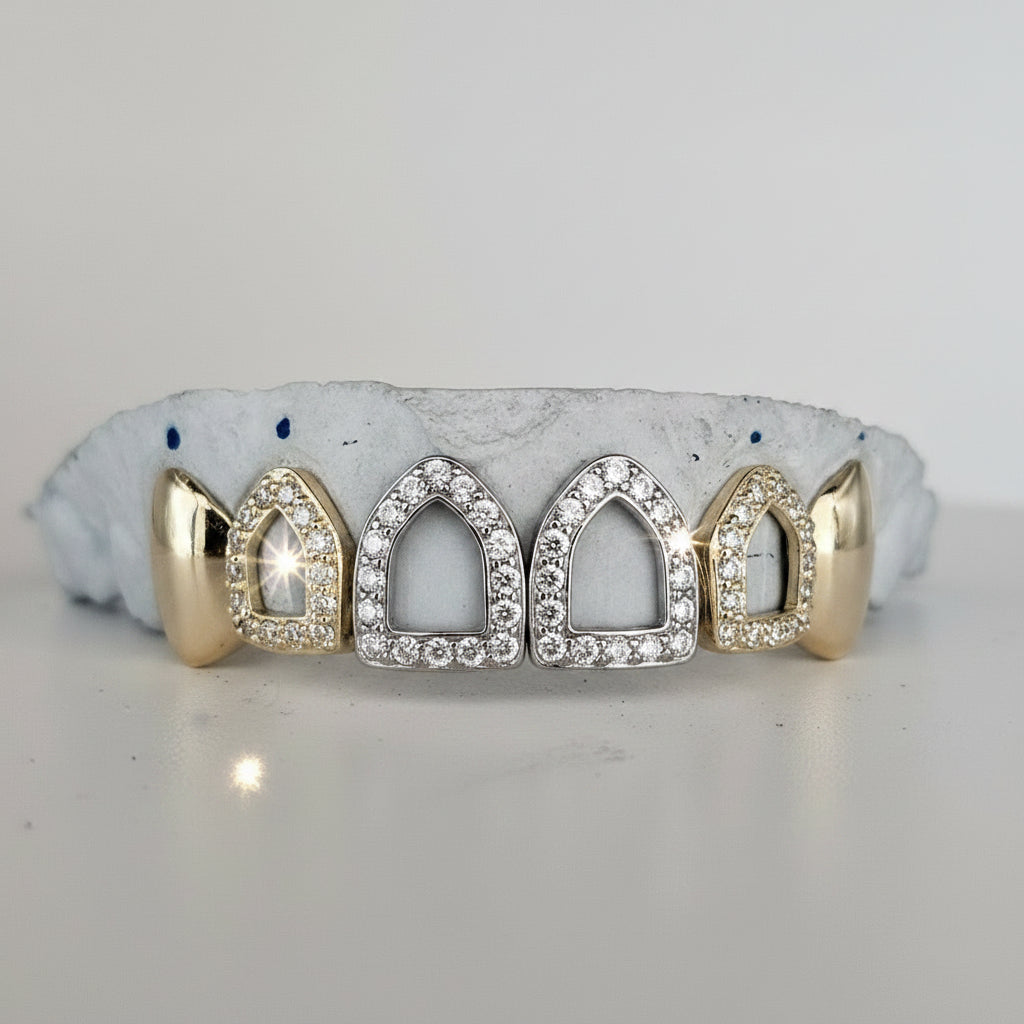 Diamond Frame Gold Grillz DQ1032