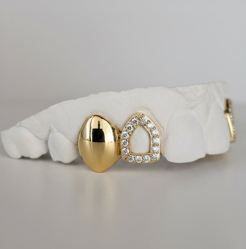 Diamond Frame Gold Grillz DQ1032