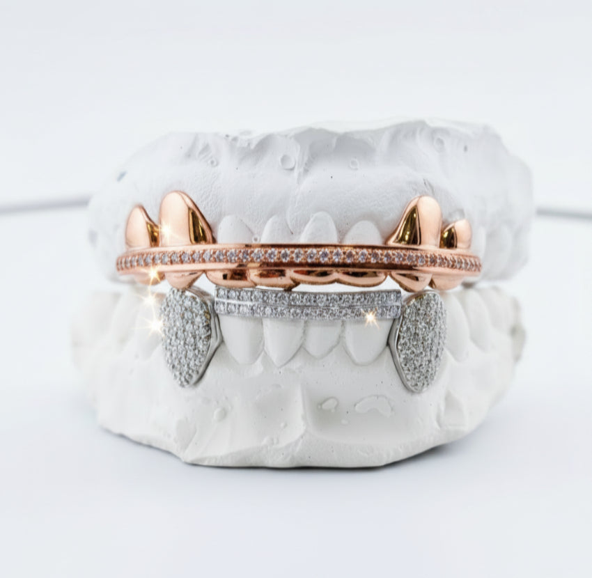 Rose Gold | Moissanite Top Bar | 2 Solid DQ1051