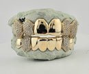 4 Solid Gold | 2 Iced out Fangs DQ1039