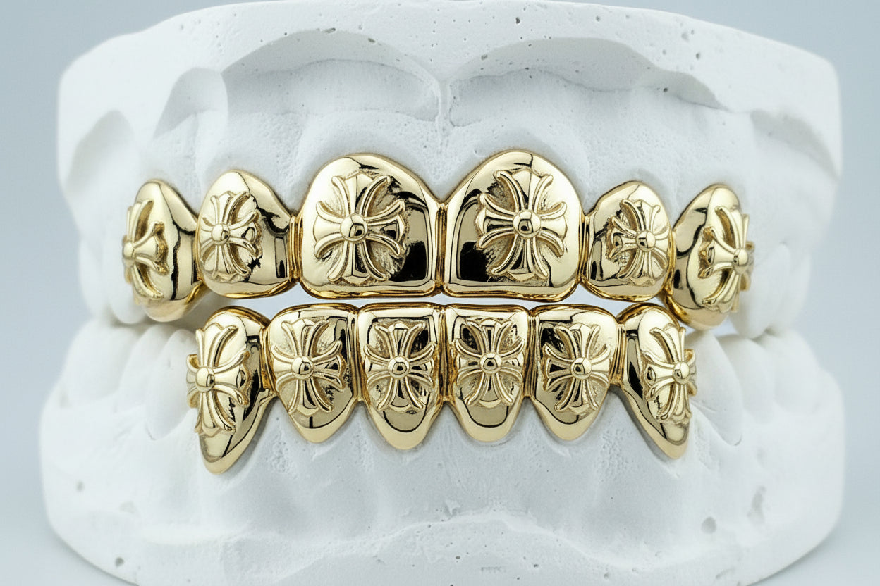 Chrome Hearts Theme Gold Grillz - DQ1998G