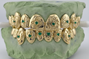 Gold Grillz With Custom Theme Design - DQ1060 Gem