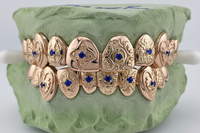 Gold Grillz With Custom Theme Design - DQ1060 Gem