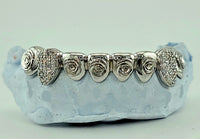 Rose Grillz w/ Moissanite Fangs