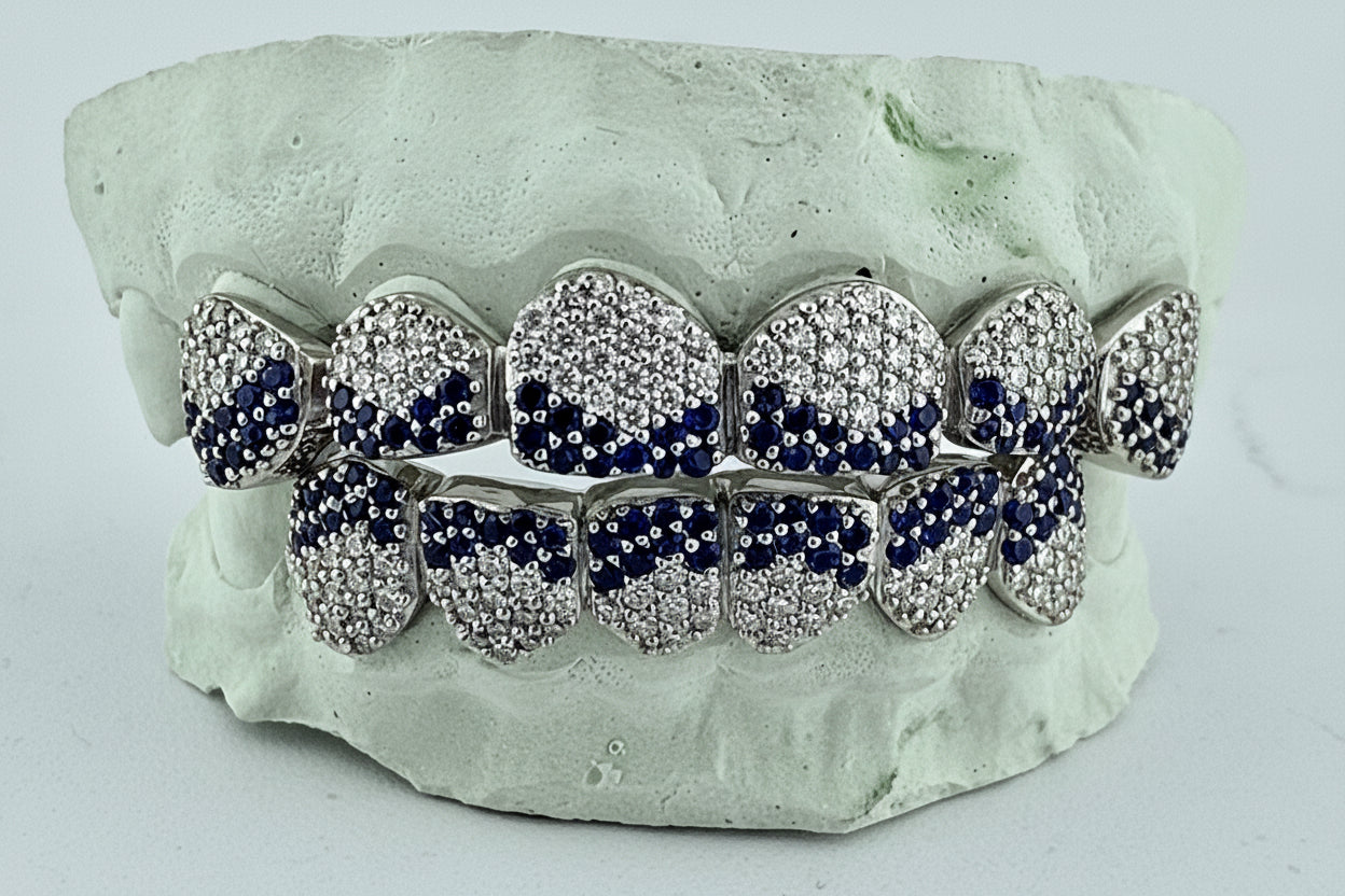 Moissanite VVS Quality Iced Out  With Colored Gems - DQ1002 Gems