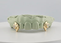 2 Set Fang Grillz with a Jumbo Gem- DQ1009G