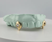 2 Set Fang Grillz with a Jumbo Gem- DQ1009G
