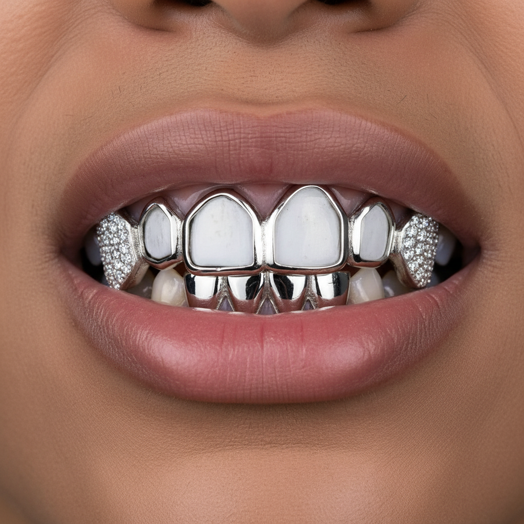 Diamond Studded Fangs Grillz DQ1035