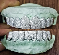VVS Natural Diamond Honeycomb Set Grillz: Luxury for Your Smile DQ1043