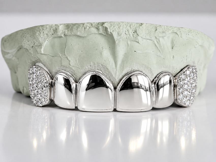 Diamond Studded Fangs Grillz DQ1035