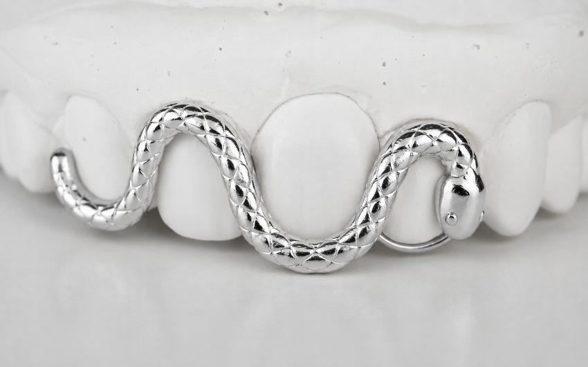 Golden Snake Grillz Top 4 DQ1028