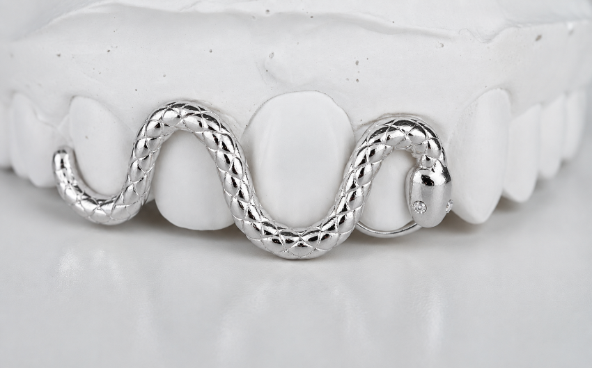 Golden Snake Grillz Top 4 DQ1028