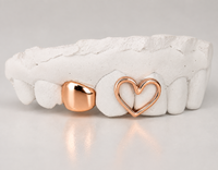 Gold Heart Cut-Out & Solid Cap Grillz DQ1029