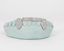 Silver Moissanite Double Bar Grillz DQ1052