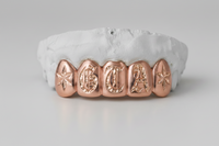 Gold Grillz with Diamond-Cut NAME DQ1037