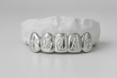 Gold Grillz with Diamond-Cut NAME DQ1037