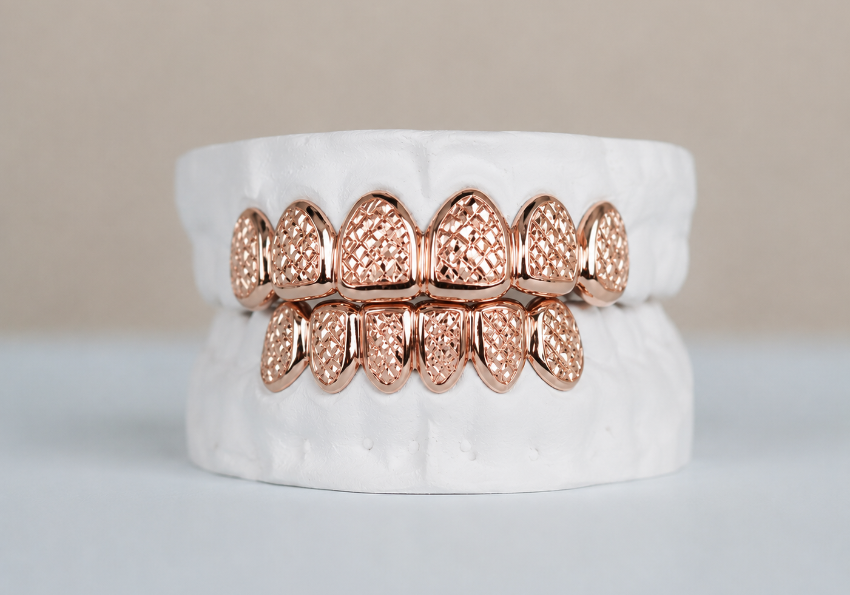 Sterling Silver Diamond Cut Grillz DQ1047