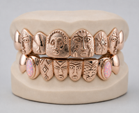 Gold Grillz With Custom Theme Design - DQ1060