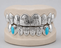 Gold Grillz With Custom Theme Design - DQ1060