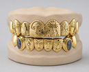 Gold Grillz With Custom Theme Design - DQ1060