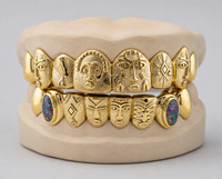 Gold Grillz With Custom Theme Design - DQ1060