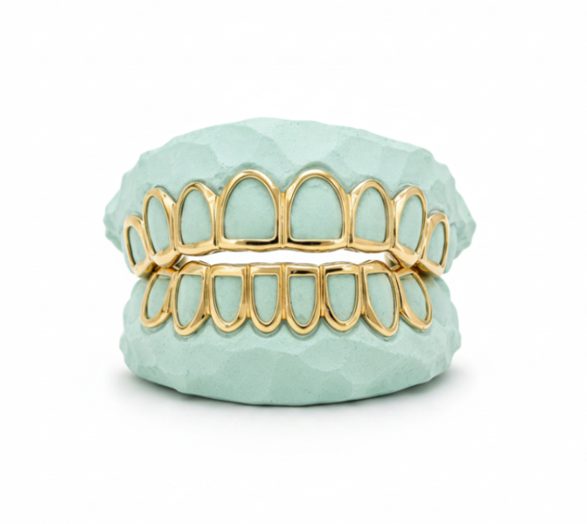 Open Face Gold Grillz -  DQ1018