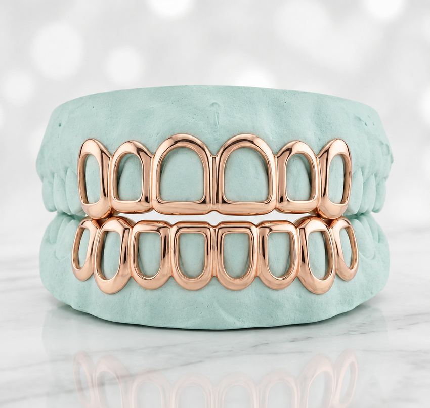 Open Face Gold Grillz -  DQ1018
