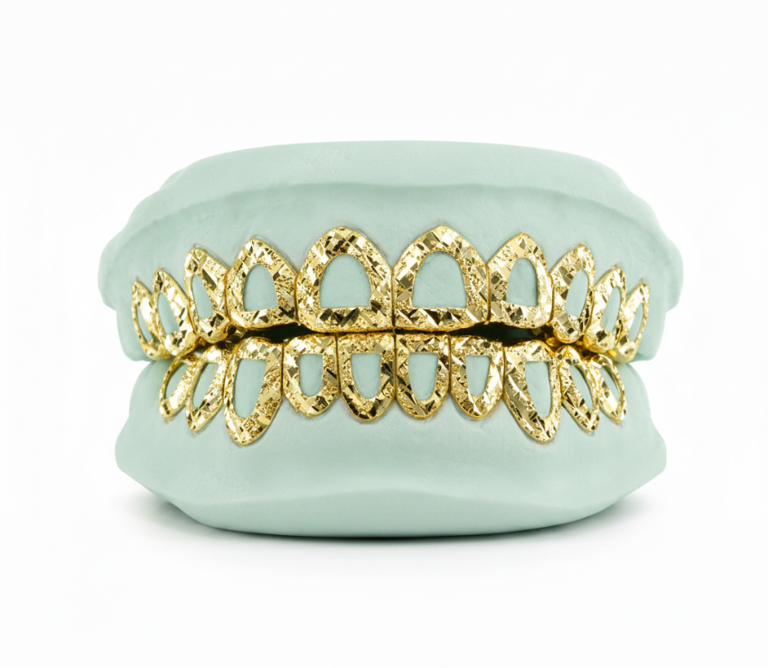 Open Face Gold Grillz -  DQ1018