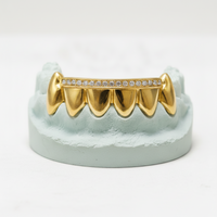 Diamond Rail Gold Grillz 6pc - DQ1020