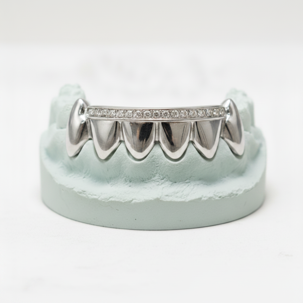 Diamond Rail Gold Grillz 6pc - DQ1020