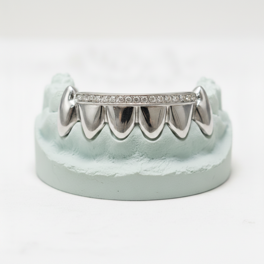 Diamond Rail Gold Grillz 6pc - DQ1020