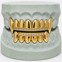 Diamond Rail Gold Grillz 6pc - DQ1020